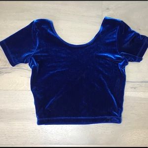 Blue Velvet Crop top